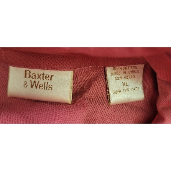 Baxter & Wells Womens Sleeveless Button-Down Shirt Vest XL Cotton Mauve Pink - Picture 4 of 8